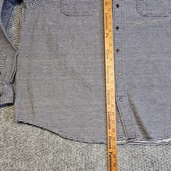 Dickies Mens Long Sleeve Button Up Shirt Blue White Stripe Workwear Size 3XL - Picture 7 of 8